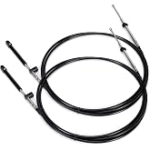 2pcs Gen1/Gen2 Boat Throttle and Shift Cables For Mercury 600A/4000 Control | For Mercury Marine MerCruiser Force Outboard Engine, Stainless Steel Core, ABS Casing, Salt &amp; Corrosion Resistant