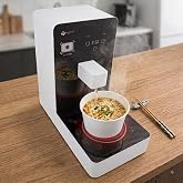 FCI Automatic Self-Serve Ramen Cooker, Auto Hot Water Dispenser &amp; Induction Cooktop, Dual Water Supply, QR-Guided Cooking, Reheat Function, 110V/2000W