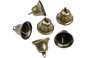 MOLLENSIUER 12Pcs Vintage Style Bronze Bells Home Decor Bells for Potty Training Dog Bells Making Wind Chimes Christmas Bell and Other Craft Project, 38mm/1.5inch Dia