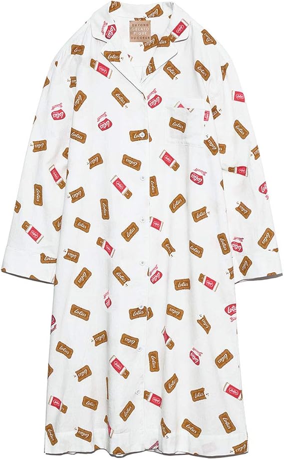 Amazon ジェラートピケ Gelato Pique レディース Lotus 総柄 シャツドレス ジェラピケ パジャマ ルームウェア パジャマ ルームウェアセット 通販