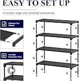 Kitsure Shoe Rack Premium Non-Woven Shelf 70x30x62 cm Black view 4