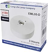 Long Life Lamp LED Round Emergency Light Ceiling Flush Mount Maintained Non view 9