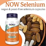 NOW Selenium 200mcg 90 Vegan Capsules Lab Tested Gluten Free Soy Free Vegetarian view 3