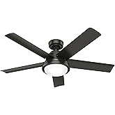 Hunter Fan 52 inch Casual Noble Bronze Indoor/Outdoor Ceiling Fan with Light for Bedroom, Living Room, Dining Room, Kitchen (