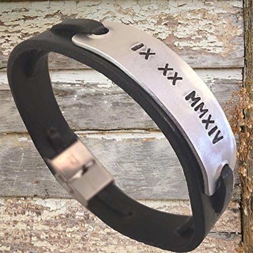 Mens personalized leather bracelet,Women's engraved bracelet,Handstamped bracelet,GPS coordinate bracelet,Id name bracelet,Handmade leather bracelet,Unisex personalised bracelet,Personalized gift