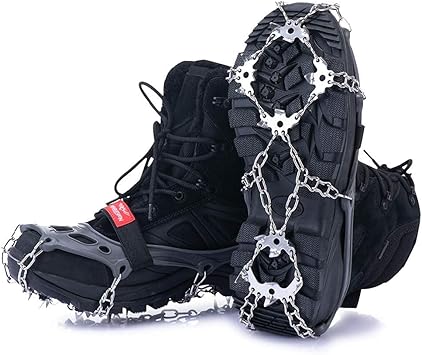 Amazon Naturehike 19歯アイススノーグリップ 正規品 屋外滑り止め靴カバー スノークライミング装置 アイスグラビング ステンレス鋼 スノークロー収納袋付き Naturehike アイゼン