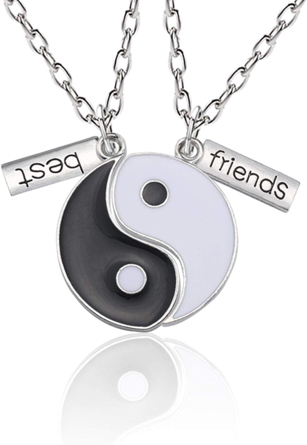 JIAORLEI Beste Freunde Anhänger Halskette Frauen Yin Yang Tai Chi