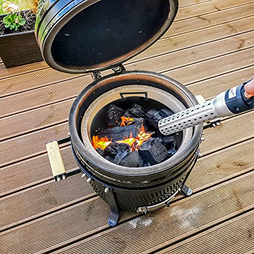 PETKAO 14" Lump er Charcoal Fire Basket, Grill Ash Basket with