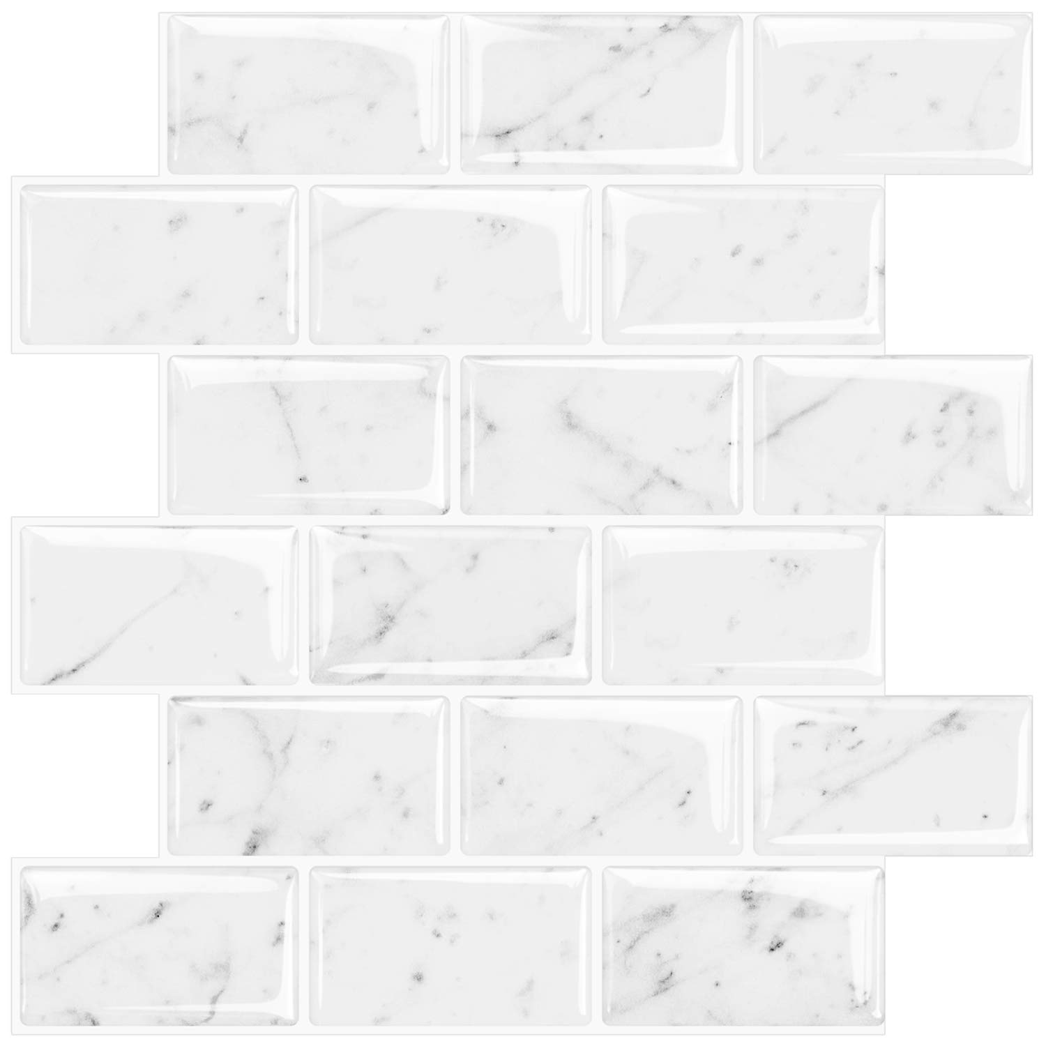 Buy STICKGOO 10Sheet Carrara White Subway Tiles Self Adhesive Kitchen