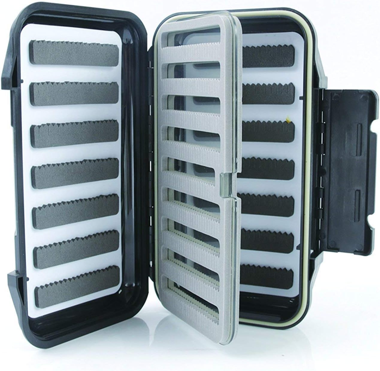 Maxcatch Streamer Waterproof Fly Fishing Box Double Sided Waterproof Jig Box For Flies Swing Leaf Center (Slit Foam with Swing Leaf Insert)