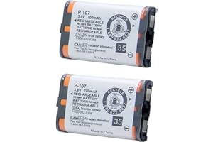 QBLPOWER HHRP107 Rechargeable Batteries Compatible with HHR-P107 HHR-P107A HHRP107A Cordless Phone 3.6v 700mAh Ni-MH(Pack of 2)