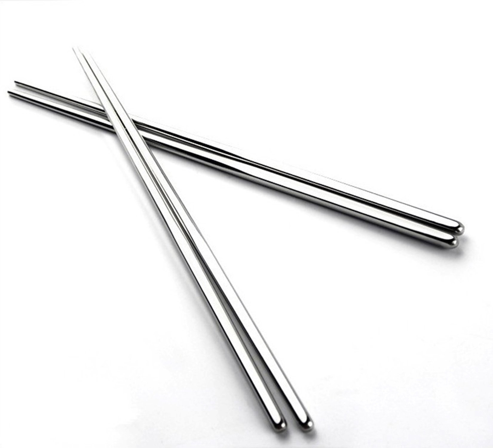 Makidar 10 Pairs of 304 Stainless Steel Chopsticks Antiskid Antihot