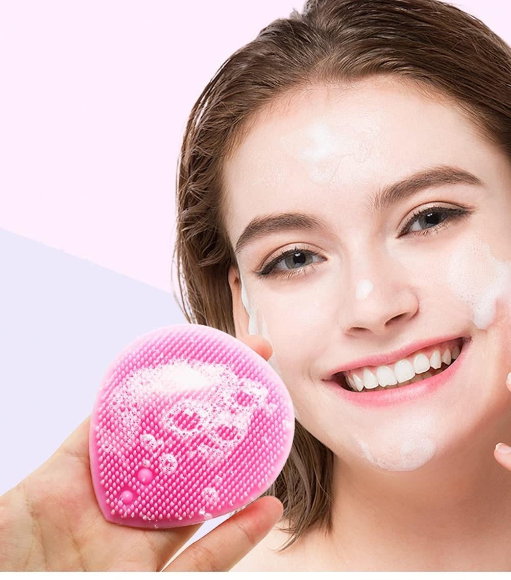 Super Soft Silicone Face Cleanser and Massager Brush FBFL Manual Facial Cleansing Brush Handheld Mat Scrubber For Sensitive, Delicate, Dry Skin (Pack of 2): Beauty