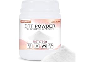XSEINO DTF Powder 750g/26.46oz White Digital Transfer Hot Melt Adhesive, DTF Transfer Powder for Sublimation, DTF Hot Melt Adhesive Powder for All DTF and DTG Printers on All Fabric
