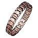 Vinca Mascot Copper Magnetic Bracelet Double Strong Magnets Wristband Therapy for Arthritis Pain Relief, Rose Gold