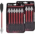 Aluminium Crossbow Bolts Arrows 6.5" Steel Broadhead Tips Hunting Arrows for 50-80lbs Mini Crossbow Archery Pistol - Fishing Hunting Target Practice (Pack of 3-6)