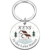 House Warming Gifts for Women, New Home Keychain for First Time Homebuyers, New House Keychain for News Homeowners, First Time Home Owners Essentials, Houses Essentials for New Homes, Lake House Gifts