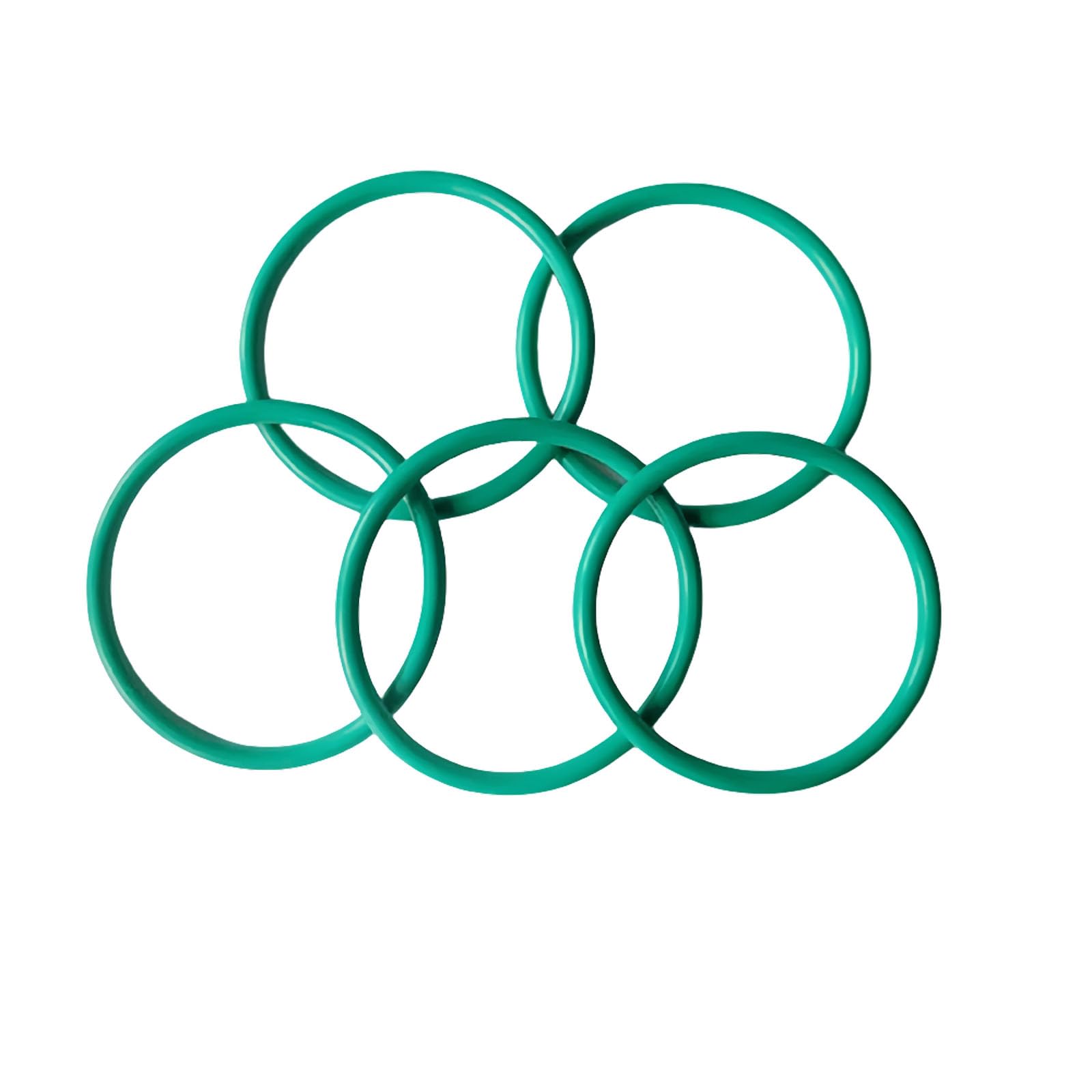MACHSWON 50 Pcs Fluorine Rubber O-Rings Gasket Rubber Washer Round Sealing Ring 63mm OD 58mm ID 2.5mm Width FKM Gasket Rings Seal Grommets Green