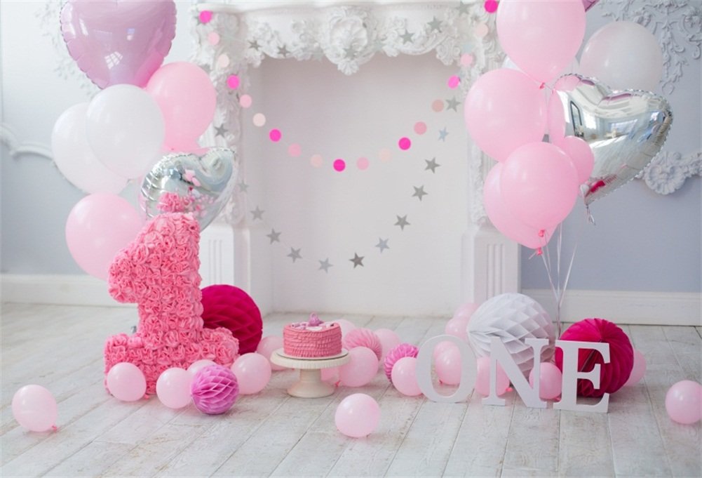 YongFoto 5x3ft Cake Smash Backdrop Girl 1st Birthday Backdrops for photography First Birthday Party Decorations Vinyl Photo Background Studio Props