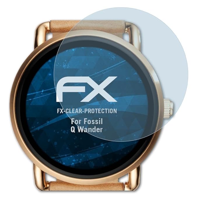 atFoliX Lámina Protectora de Pantalla Compatible con Fossil Q ...