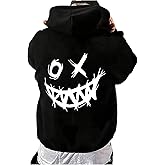WDIRARA Men's Graphic Hoodie Long Sleeve Hooded Sweatshirts Pullover Tops Streetwear