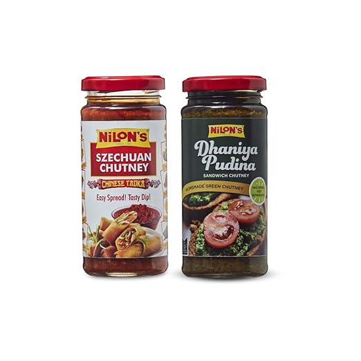 NILONS Dhaniya Pudina Chutney & Schezwan Chutney Combo - 250g Each