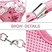 Didog Adjustable Pets Soft Breathable Mesh Vest Harness and Leash Set with Cute Bell for Puppy Small Medium Dogs and Cats(Pink L:Chest 14-20.5