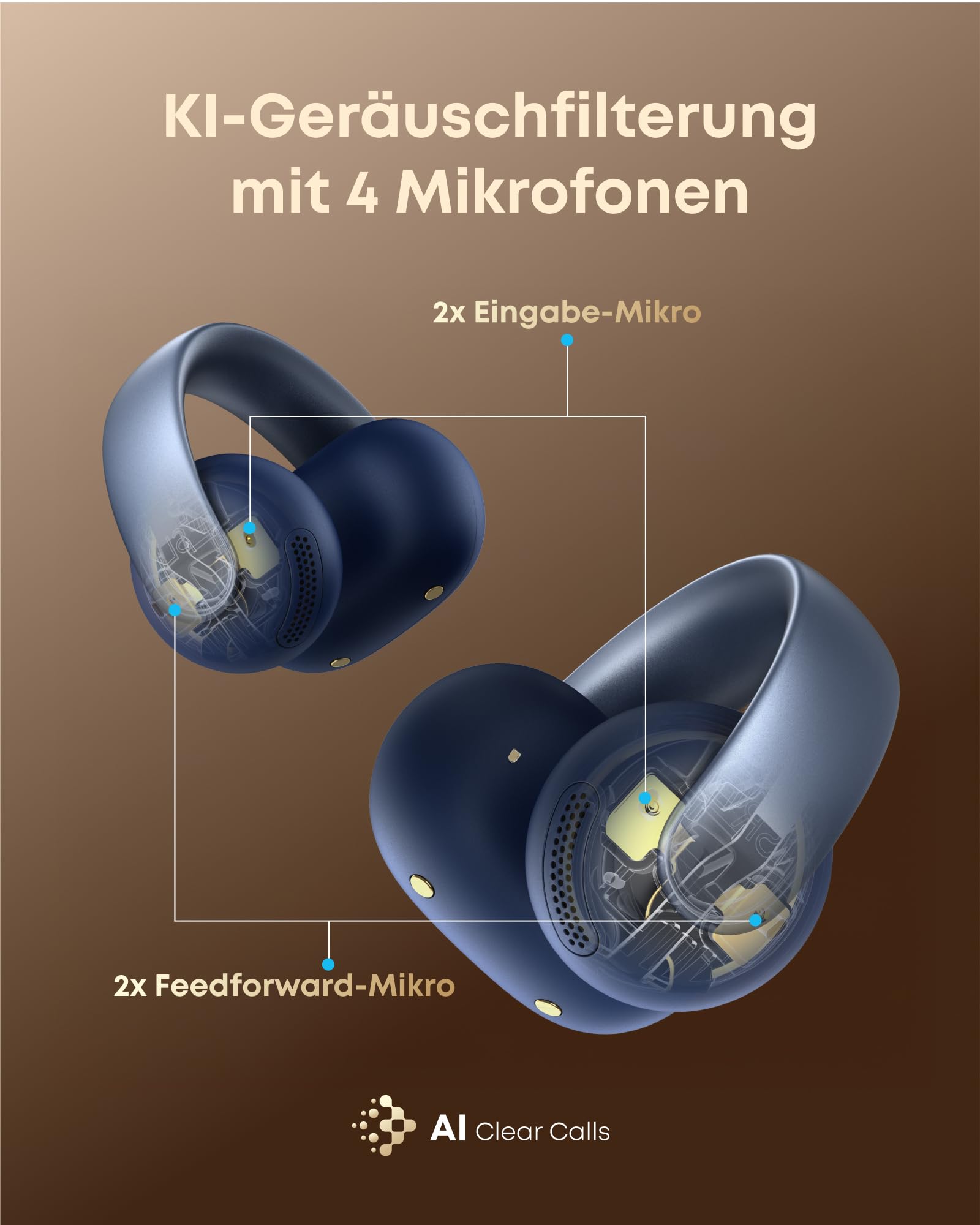 soundcore by Anker AeroClip, Open-Ear Kopfhörer, Open-Ring Design, Hi-Res 3