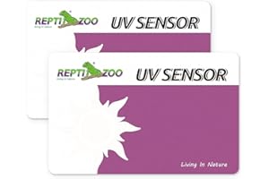 REPTI ZOO UVB Tester Reptile Lamp UV Sensor Reptile UVB Fluorescent Lamp Tester Card, Set of 2