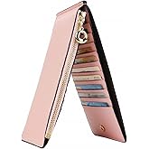 YALUXE Women's RFID Blocking Genuine Leather Wallets Cell Phone Pocket Card Holder Organizer Coin Purse with Zipper Pocket