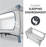 hauck Travel Cot Sleep N Play GO PLUS Blue with Wheels XL Zip Bag view 6