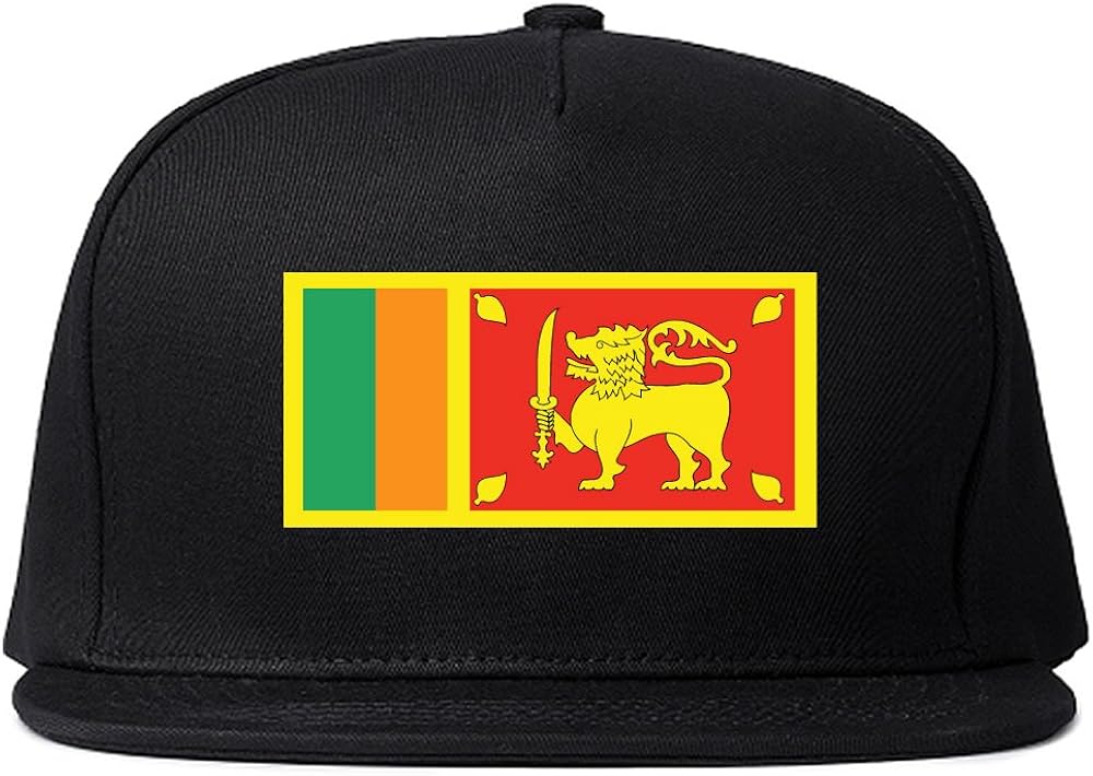Kings Of NY Sri Lanka Flag Country Printed Snapback Hat Cap Black at