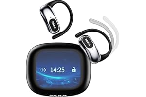 PAXA Ai Translation Earbuds Real Time 3in1 Language Translator Earbuds HD Sound Audifonos Traductores Bluetooth 5.4 Headphones Touch Screen Housing with App for Travel Business Meetings,Black