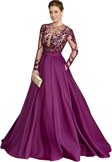 fuchsia long sleeve dress