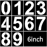 6 Inch Number Stencils Plastic Number Stencils Reusable Digital Painting Templates for Cake Stencil Address Templates