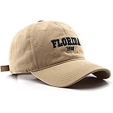 Florida Hat Unisex Baseball Cap Cotton Sun Hat Adjustable Trucker Cap