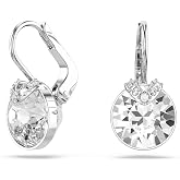 Swarovski Birthstone Pendant Necklace Collection, Square-Cut Stone and Crystals, Rhodium Finish