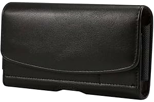 Sewroro Leather Phone Belt Holder Pouch for 5.7-6.5 Inch Smartphones, Universal Pu Leather Cell Phone Case