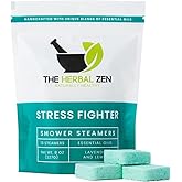 Stress Fighter Shower Steamers Aromatherapy for Relaxing - USA Made Valentines Day Gift for Her and Him - Lavender & Lemon Shower Bomb Tablets – Soothing Natural Essential Oils (10 Pack)