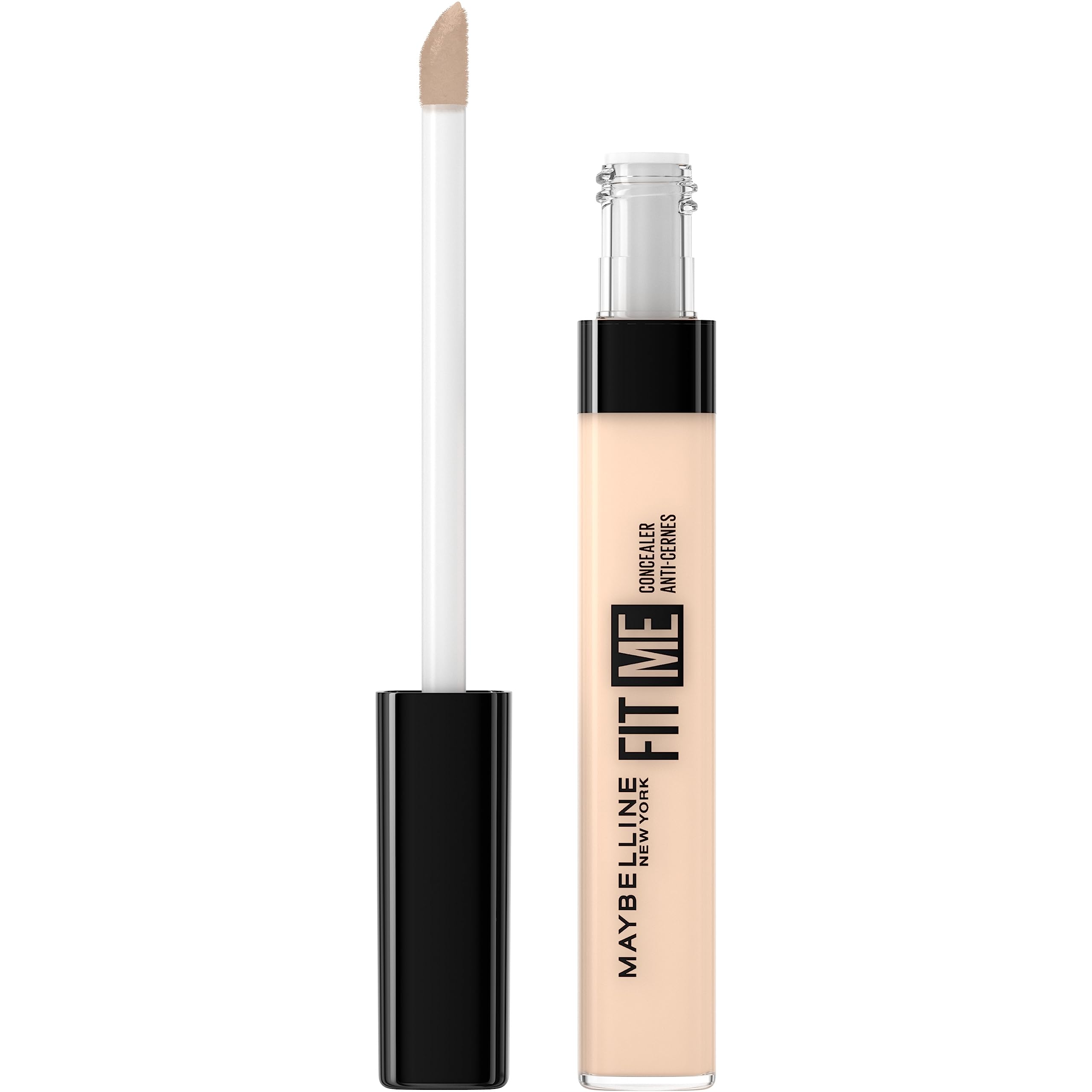 Maybelline Concealer, Fit Me! Full Coverage Concealer for Face, Oil Free, Delivers Even Complexion, Non-Comedogenic, Matte & Poreless Ultra Blendable, Shade: 08 Nude, 6.8