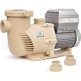 CIPU 3 HP Smart Variable Speed Pool Pump, 230V, Intelligent Control, Khaki | High-performance pool pump uses panel or APP control for efficient operation in pool water filtration systems.