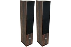 Rockville Bundle: (2) RockTower 64D Dark Wood Home Audio Tower Speakers Passive 4 Ohm (2 Items)