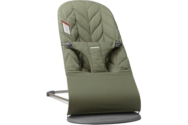 BabyBjorn Bouncer Bliss, Cotton Petal Quilt, Dark Green