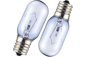 FREEBOY 297048600 241552802 Refrigerator Light Bulb Replacement for Frigidaire Whirlpool KitchenAid Electrolx Kenmore Fridge Light Bulbs Freezer Light Bulb Replacement-T8 E17 40W (2 Pack)