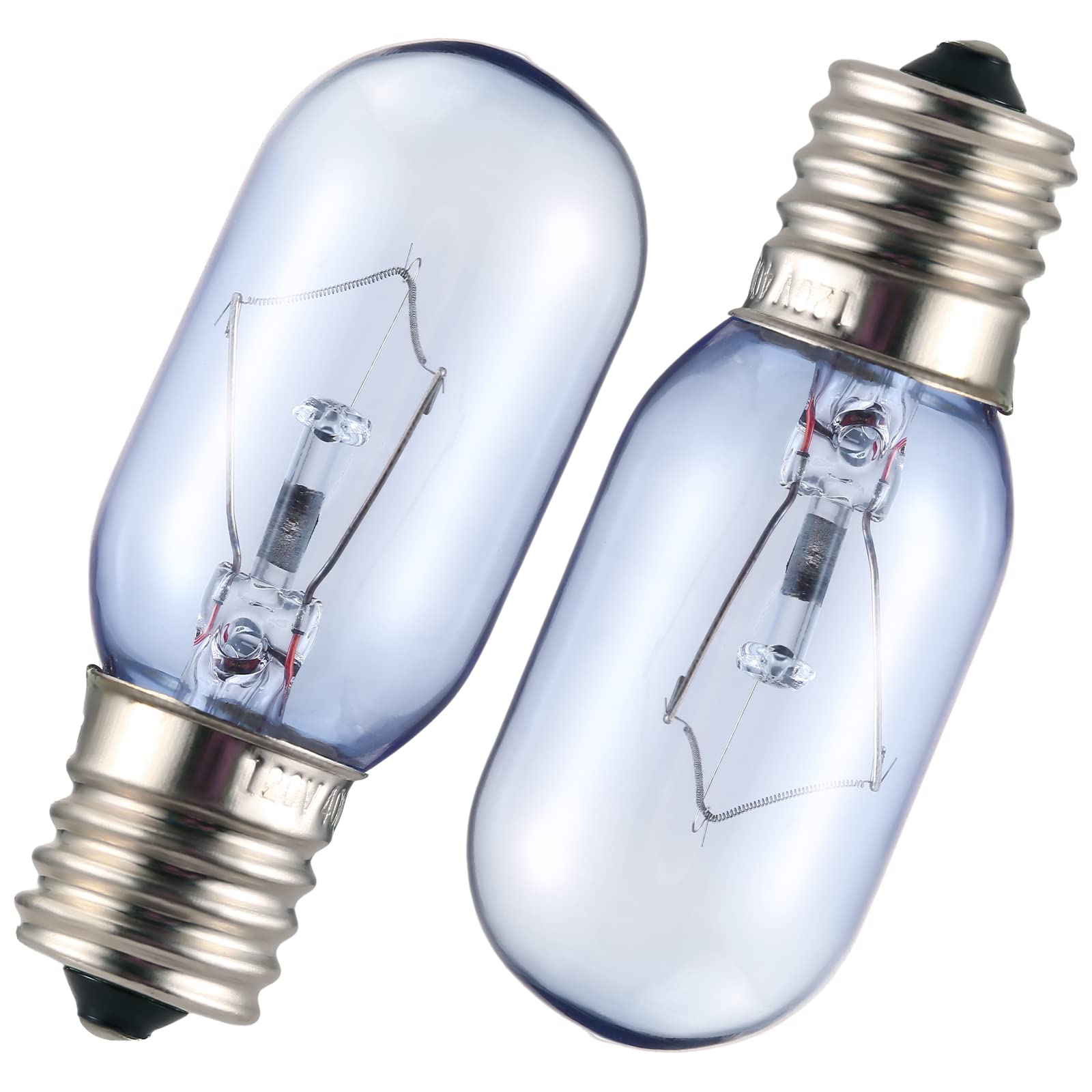 Photo 1 of 297048600 241552802 Refrigerator Light Bulb Replacement for Frigidaire Whirlpool KitchenAid Electrolx Kenmore Fridge Light Bulbs Freezer Light Bulb Replacement-T8 E17 40W (2 Pack)