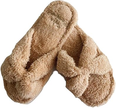 Amazon Primavera ルームシューズ スリッパ レディース サンダル リボンスリッパ ふわふわ ホテル エステ 室内履き 軽量 静音 キャメル Primavera スリッパ ルームシューズ