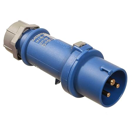 as - Schwabe CEE-Stecker Caravan – 230 V / 16 A Camping Stecker mit Schraubanschlüssen –Tauchbarer Stecker für Wohnwagen und 