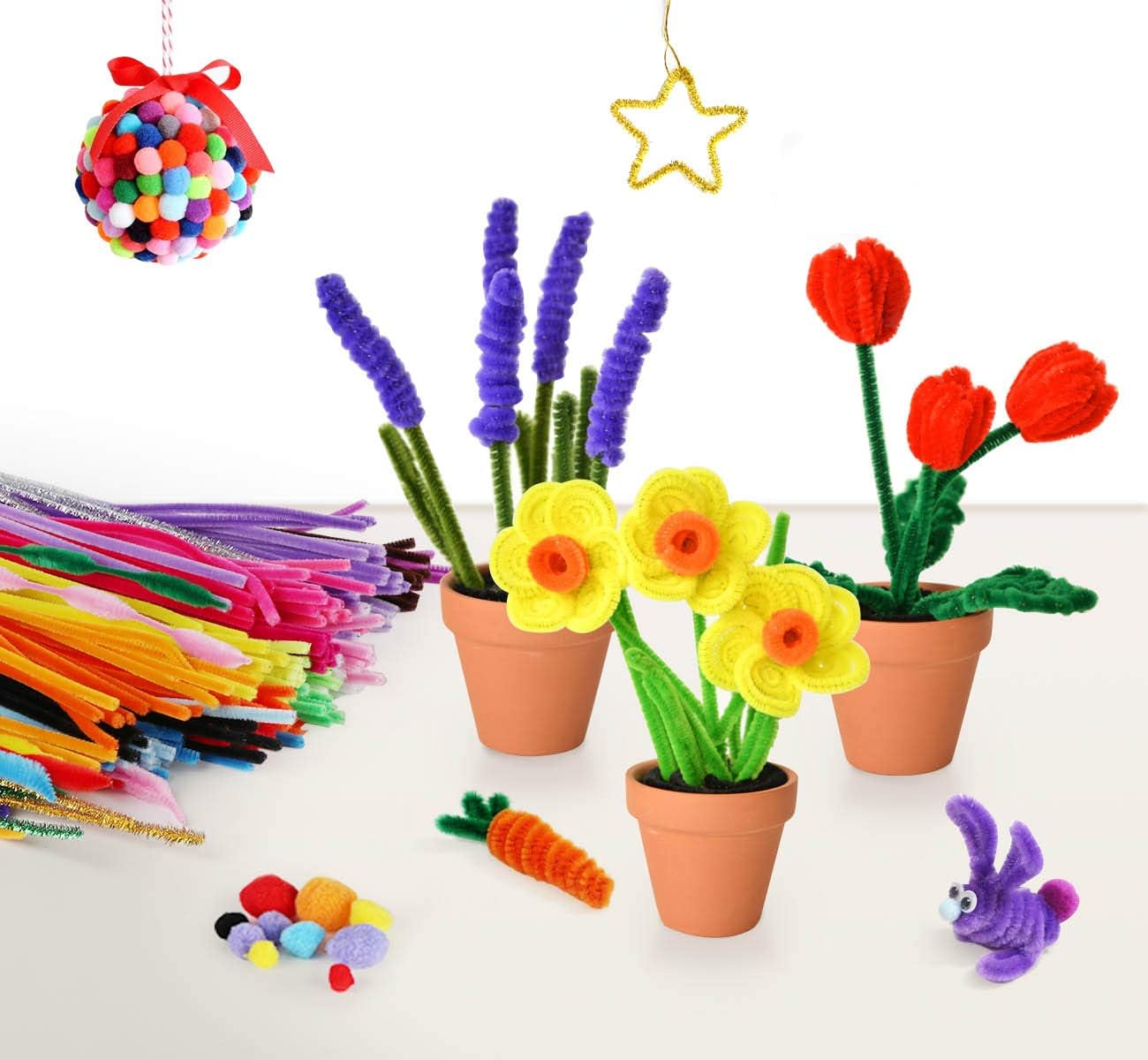 Pom Poms Craft Chenille Stems 700 Pcs Crafts Set Which Including Googly Eyes Pipe Cleaners Craft Supplies Arts And Crafts For Kids Arts Crafts Kolenik Pipe Cleaners