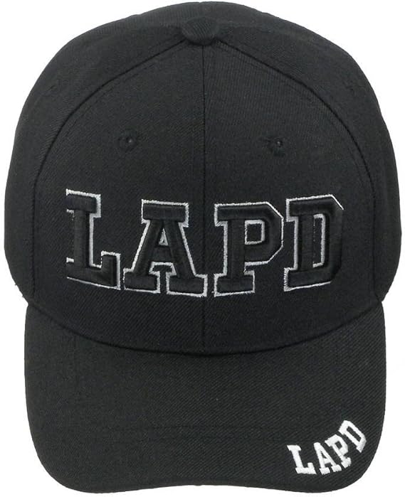 LAPD 3D High Definition Embroidered Velcro Back Hat Baseball Cap
