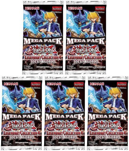 Konami YuGiOh 5x Legendary Collection 4 Joey's World Mega Pack Booster Packs LC04 LCJW